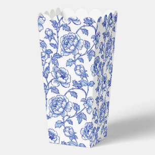 Caja Para Regalos Flores azules y blancas de chinoiserie floral