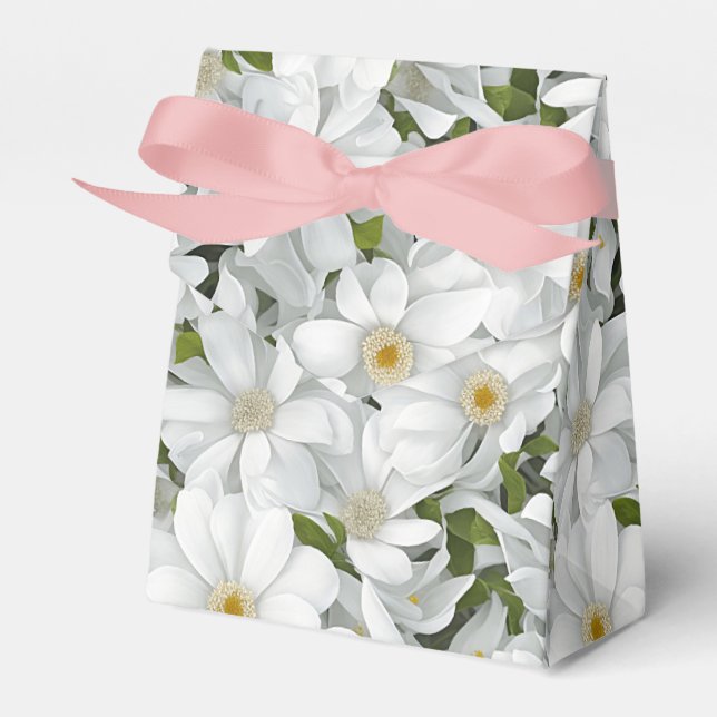 Caja Para Regalos Flores Blancas (Front Side)