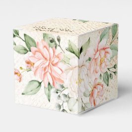 Caja Para Regalos Flores blancas de color de agua fiesta Elegante