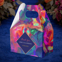 Flores brillantes coloridas chic de boda