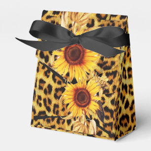 CAJA PARA REGALOS FLORES CON FIESTA LEOPARD FUR BOW SUMMER