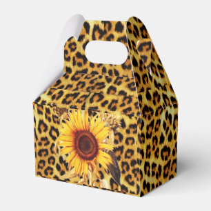 CAJA PARA REGALOS FLORES CON FIESTA LEOPARD FUR BOW SUMMER