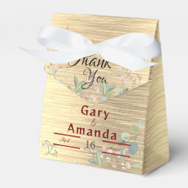 Caja Para Regalos Flores con hojas