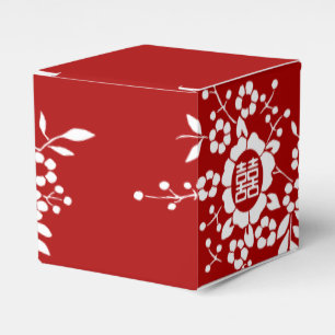 Caja Para Regalos Flores cortadas de papel ・ Doble felicidad