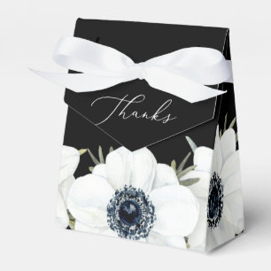 Caja Para Regalos Flores de acuarela en blanco y negro