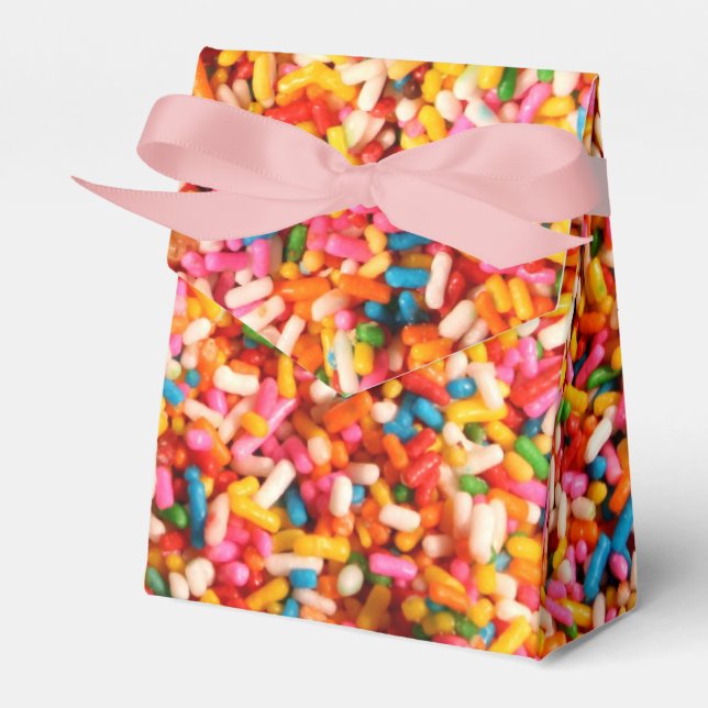 Caja Para Regalos Flores de arcoiris brillantes (Front Side)