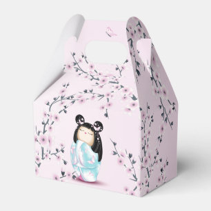 Caja Para Regalos Flores de cerezo de muñeca Kokeshi
