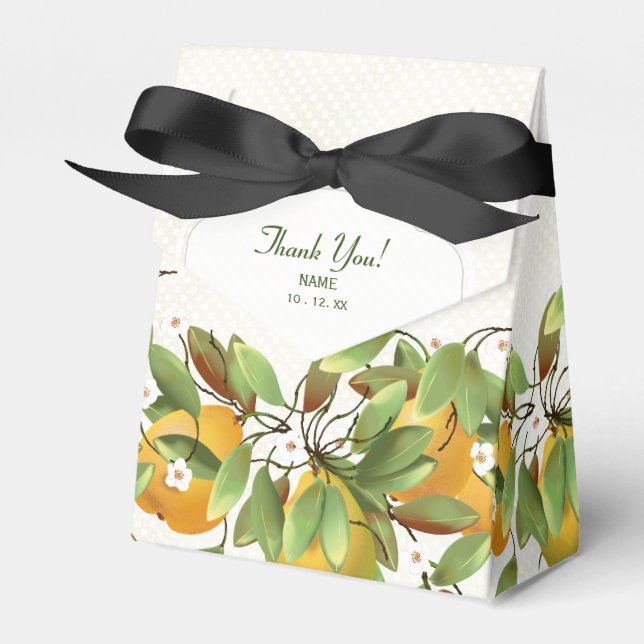 Caja Para Regalos Flores de fruta peras (Front Side)
