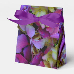Caja Para Regalos Flores de Hydrangeas azul morado