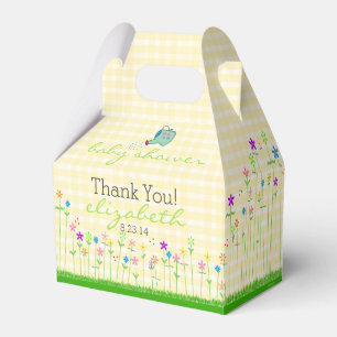 Caja Para Regalos Flores de la primavera en la tela escocesa
