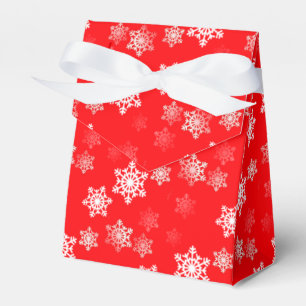 Caja Para Regalos Flores de nieve roja para los navidades