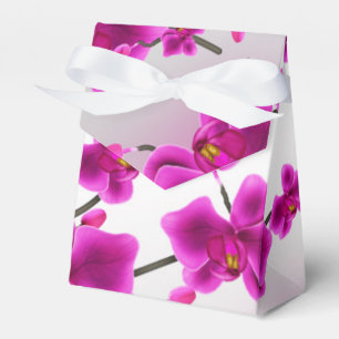 Caja Para Regalos Flores de orquídea Favor de boda floral elegante