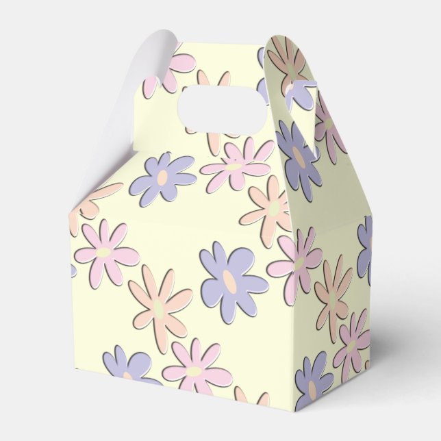 Caja Para Regalos Flores de Pastel Crema (Front Side)