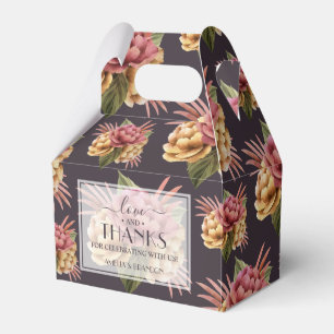 Caja Para Regalos Flores de peones modernas