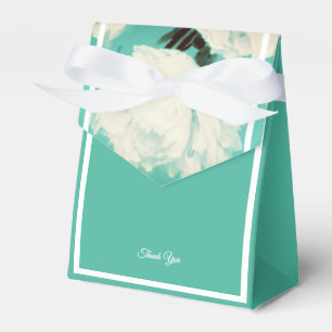 Caja Para Regalos Flores de Peonía Blancas illusima Gracias