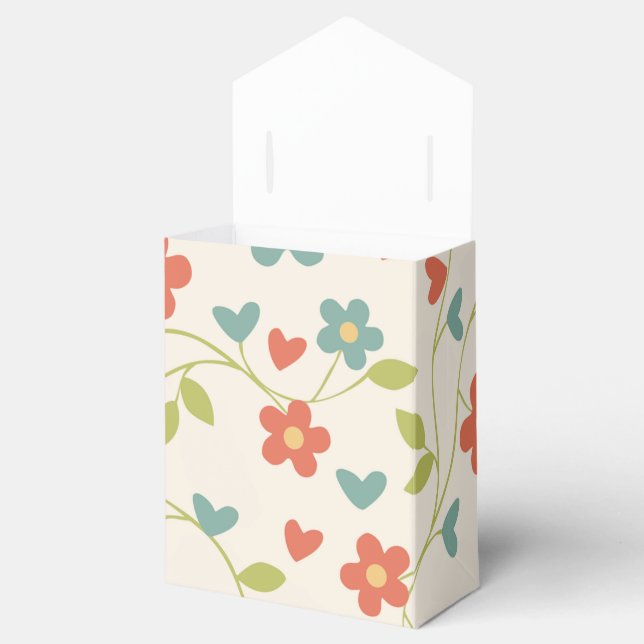 Caja Para Regalos Flores de primavera cúrcutas (Abierto)