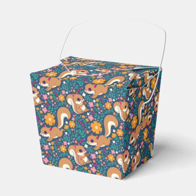 Caja Para Regalos Flores de primavera y ardillas (Front Side)