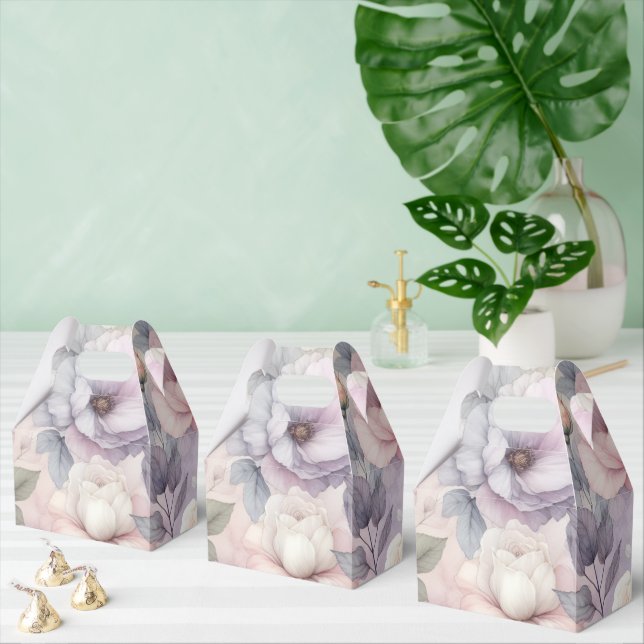 Caja Para Regalos Flores de Rosa Elegantes (Múltiple)