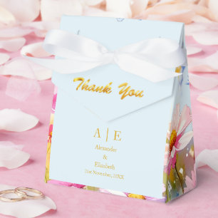 Caja Para Regalos Flores de secuencia de comandos de agradecimiento