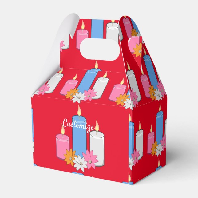 Caja Para Regalos Flores de velas encendidas Thunder_Cove (Front Side)