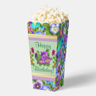 Caja Para Regalos Flores de Violeta Pensativa Cottage Floral Persona