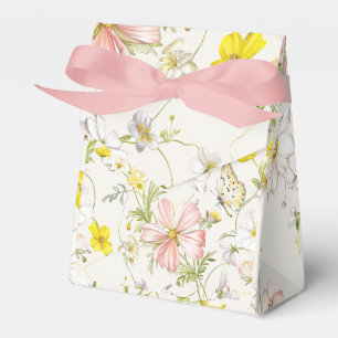 Caja Para Regalos flores delicadas con una mariposa al estilo chino