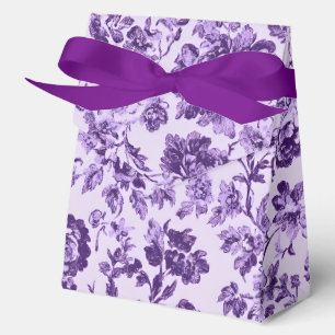 Caja Para Regalos Flores Moradas