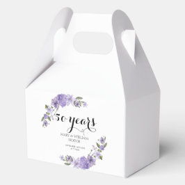Caja Para Regalos Flores moradas de lavanda 50 aniversario boda