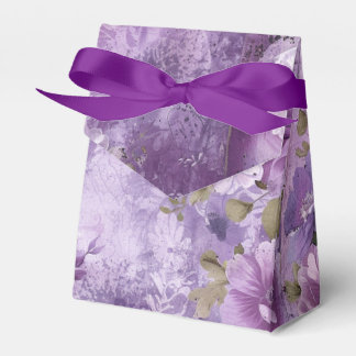 Caja Para Regalos Flores Moradas Suaves y Lindas