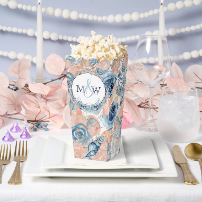 Caja Para Regalos Flores Náuticas de conchas marinas Bodas (Boda)