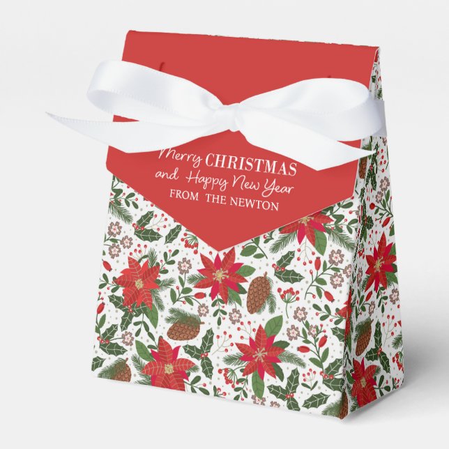 Caja Para Regalos Flores navidades (Front Side)