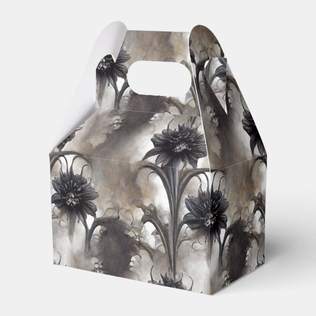 Caja Para Regalos Flores negras de estilo gótico (Front Side)