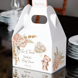 Caja Para Regalos Flores pastel crema marrón boho secas bebé ducha