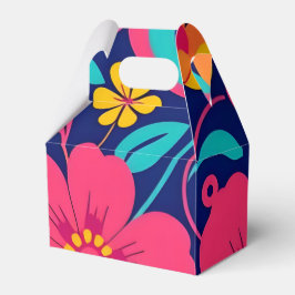 Caja Para Regalos Flores retro brillantes y audaces - Estilo dopamin