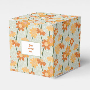 Caja Para Regalos Flores retro de los años 70 apagadas