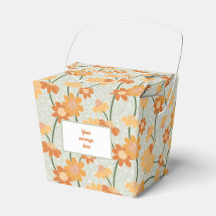 Caja Para Regalos Flores retro de los años 70 apagadas