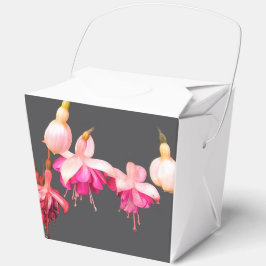 Caja Para Regalos Flores rosa y crema