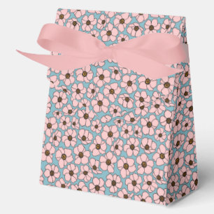 Caja Para Regalos Flores rosadas 