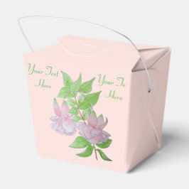 Caja Para Regalos flores rosadas bonitas con hojas para bodas