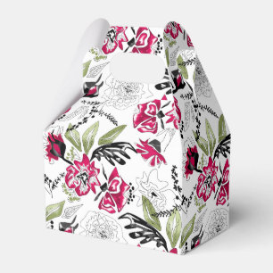 Caja Para Regalos Flores rosadas florales sin foco dejan una palmada