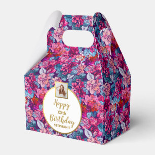 Caja Para Regalos Flores rosas bonitos, foto Personalizado, cumpleañ