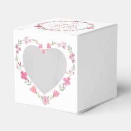Caja Para Regalos Flores rosas primer corazón de comunión