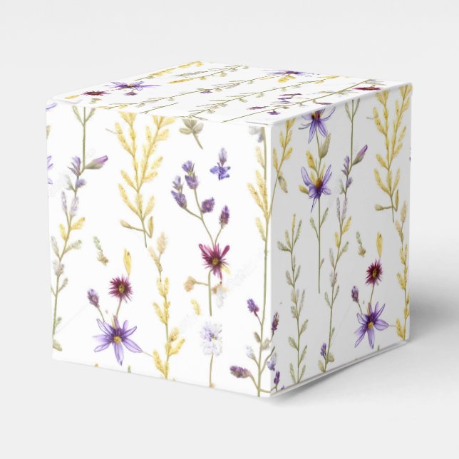 Caja Para Regalos Flores salvajes de inspiración natural (Costado Anverso)