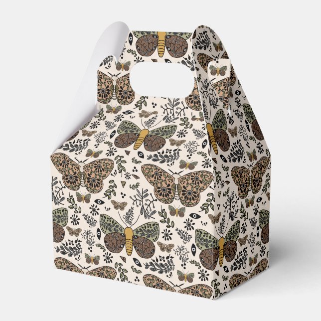 Caja Para Regalos Flores silvestres bohemias modernas patrón abstrac (Front Side)