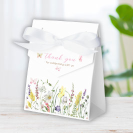 Caja Para Regalos Flores silvestres de jardín Watercolor Favor Box