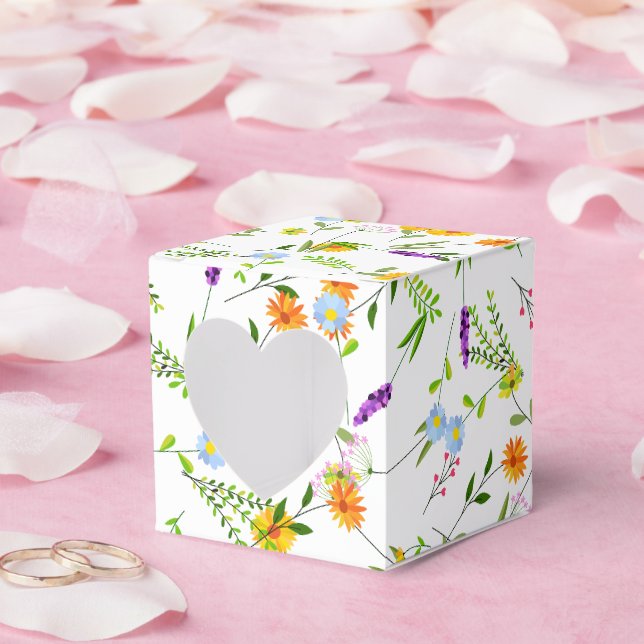 Caja Para Regalos Flores silvestres de primavera y verano (Boda)
