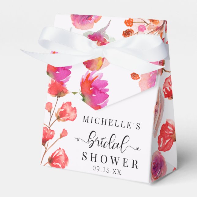 Caja Para Regalos Flores silvestres elegantes | Fiesta de Despedida  (Front Side)