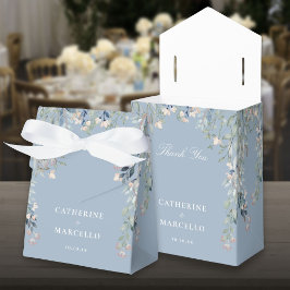 Caja Para Regalos Flores silvestres Floral Polvoriento Boda Azul