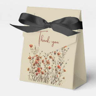 Caja Para Regalos Flores silvestres Gracias Boda Gift