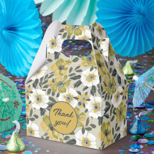 Caja Para Regalos Flores verdes de oliva de bonito en todas las ocas